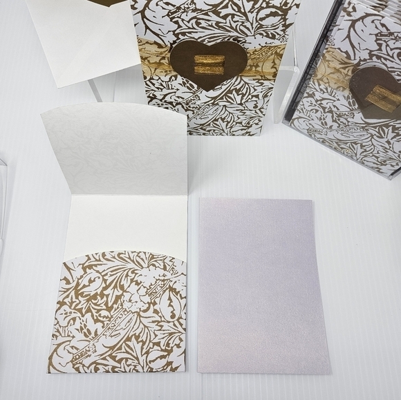 Papyrus Invitations 21 Cards Wedding Anniversary Lined Envelopes Heart & Ribbon - Picture 6 of 7